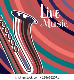 Rock and Roll Party Poster Flyer Template - Vector
