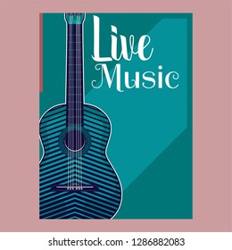 Rock and Roll Party Poster Flyer Template - Vector