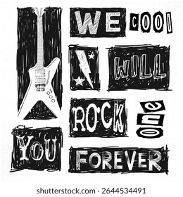 Rock And Roll Poster Graphic Vector Illustration