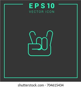  rock and roll  Sign icon vector. Web. Graphic element.
 