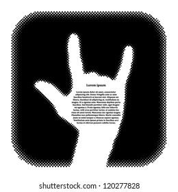 "rock and roll sign". illustration eps8