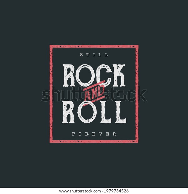 Rock Roll Slogan Typography Tee Shirt Stock Vector (Royalty Free ...