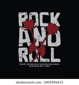 Rock and roll stylish t-shirt and apparel abstract design. Vector print, typography, poster.