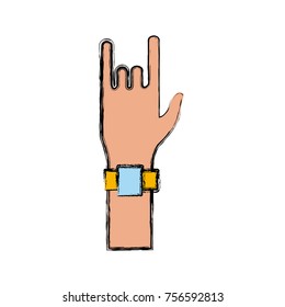 Rock and roll symbol hand