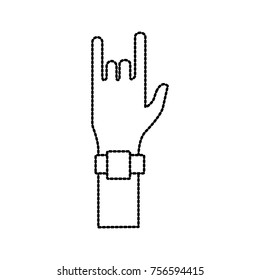 Rock and roll symbol hand