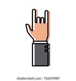 Rock and roll symbol hand