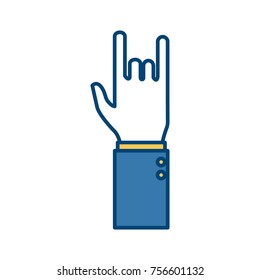 Rock and roll symbol hand