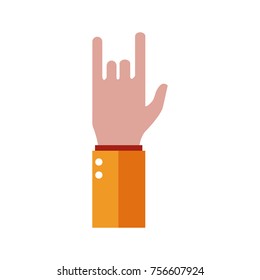 Rock and roll symbol hand