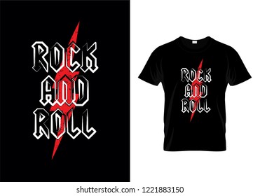 Rock And Roll T Shirt Design Vector