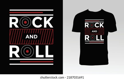 Rock And Roll T Shirt Design. 