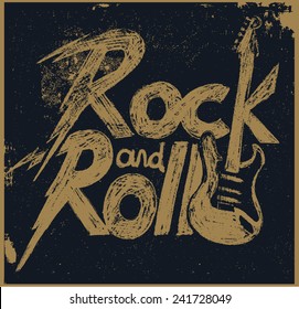 rock and roll tee graphic