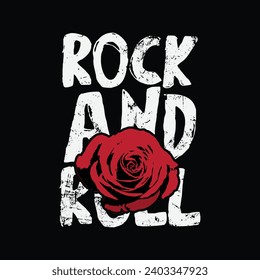 Rock and roll t-shirt and apparel abstract design. Vector print, typography, poster