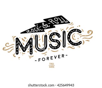 Rock and roll t-shirt design