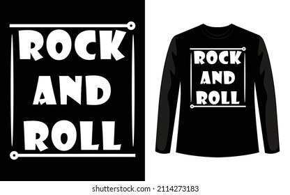 Rock And Roll T-Shirt Design Template