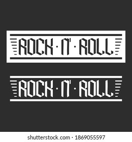 Rock and roll typographic logo. Vector music illustration.