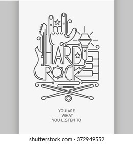 Rock   roll typographic for t  shirt  tee design poster flyer vector illustration