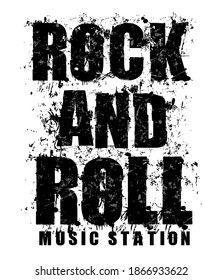diseño de tipografía de rock and roll para camisetas de impresión y más 
