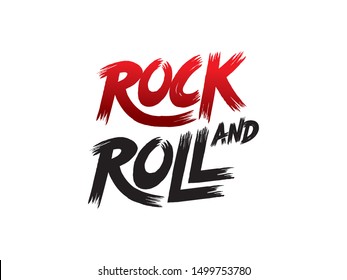Rock and Roll Typography logo template