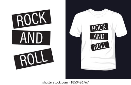 Typografie-T-Shirt-Design von "Rock and Roll".
