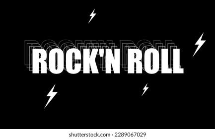 Rock and roll typography world day, vector art illustration.