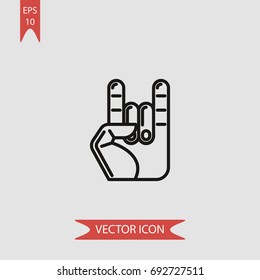 Rock and Roll vector icon, illustration symbol