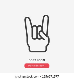 Rock and roll vector icon. Rock and roll symbol icon. Linear style sign for mobile concept and web design. Rock and roll symbol logo illustration. vector graphics - Vector.