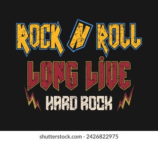 Rock and roll vintage t shirt design wing vector artwork for poster, sticker, fashion and others Print-3