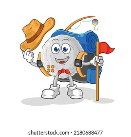 el vector de exploración de rocas. personaje de caricatura