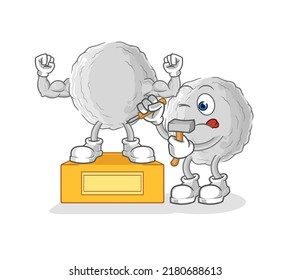 The Rock Sculptor Character. Cartoon Mascot Vector