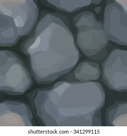 Rock seamless pattern, vector art and illustration.