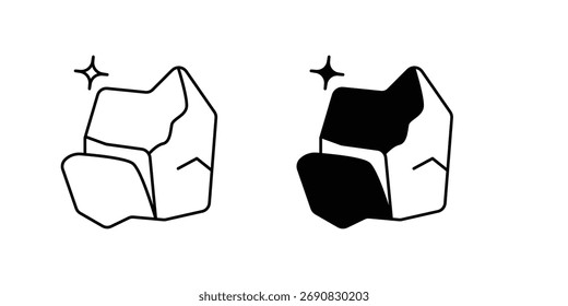 Icono de conjunto de Rock con fondo blanco Vector Ilustración de stock