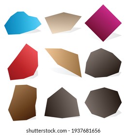 Rock shape, silhouette vector illustration, icon. Geometric angular, edgy element. Gravel, stone amorph shape