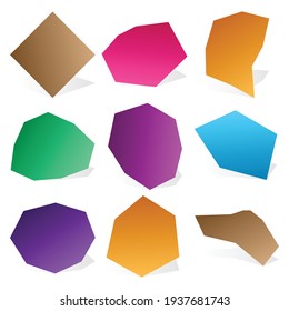 Rock shape, silhouette vector illustration, icon. Geometric angular, edgy element. Gravel, stone amorph shape