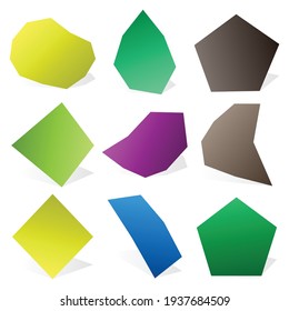 Rock shape, silhouette vector illustration, icon. Geometric angular, edgy element. Gravel, stone amorph shape