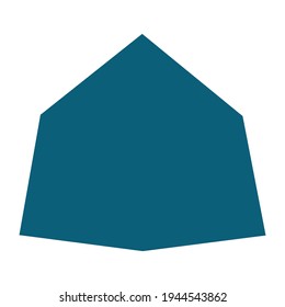 Rock shape, silhouette vector illustration, icon. Geometric angular, edgy element. Gravel, stone amorph shape