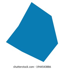 Forma de roca, ilustración de vector de silueta, icono. Ángulo geométrico, elemento dudoso. Gravel, forma amorfa de piedra