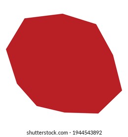 Forma de roca, ilustración de vector de silueta, icono. Ángulo geométrico, elemento dudoso. Gravel, forma amorfa de piedra