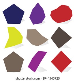Rock shape, silhouette vector illustration, icon. Geometric angular, edgy element. Gravel, stone amorph shape