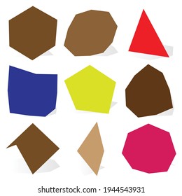 Forma de roca, ilustración de vector de silueta, icono. Ángulo geométrico, elemento dudoso. Gravel, forma amorfa de piedra