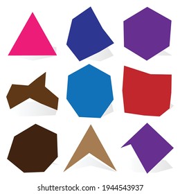 Rock shape, silhouette vector illustration, icon. Geometric angular, edgy element. Gravel, stone amorph shape