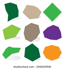 Forma de roca, ilustración de vector de silueta, icono. Ángulo geométrico, elemento dudoso. Gravel, forma amorfa de piedra