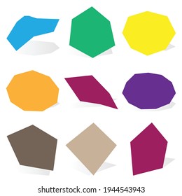 Rock shape, silhouette vector illustration, icon. Geometric angular, edgy element. Gravel, stone amorph shape