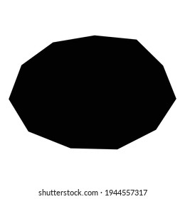 Rock shape, silhouette vector illustration, icon. Geometric angular, edgy element. Gravel, stone amorph shape