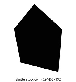 Rock shape, silhouette vector illustration, icon. Geometric angular, edgy element. Gravel, stone amorph shape