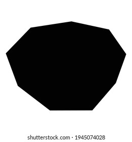Rock shape, silhouette vector illustration, icon. Geometric angular, edgy element. Gravel, stone amorph shape