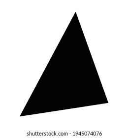 Rock shape, silhouette vector illustration, icon. Geometric angular, edgy element. Gravel, stone amorph shape