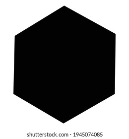 Forma de roca, ilustración de vector de silueta, icono. Ángulo geométrico, elemento dudoso. Gravel, forma amorfa de piedra