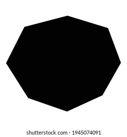 Rock shape, silhouette vector illustration, icon. Geometric angular, edgy element. Gravel, stone amorph shape