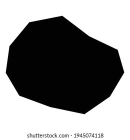 Rock shape, silhouette vector illustration, icon. Geometric angular, edgy element. Gravel, stone amorph shape
