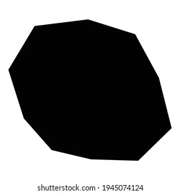 Gesteinsform, Silhouette, Vektorgrafik, Symbol. Geometrisches, eckiges Element. Kies, Steinamorph-Form